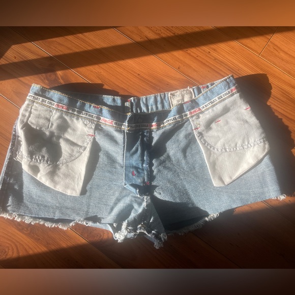 COCA COLA TRADEMARK DENIM SHORTS - Picture 8 of 13